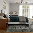 thumbnail image 3 of Charlotte King Wood Low Profile Platform Bed with Matching Footboard in White, 3 of 13