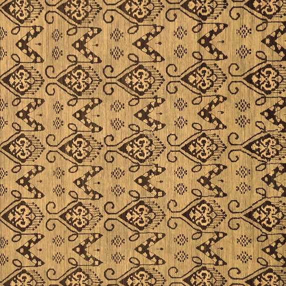 Ahgly Company Indoor Square Abstract Brown Modern Area Rugs, 6' Square