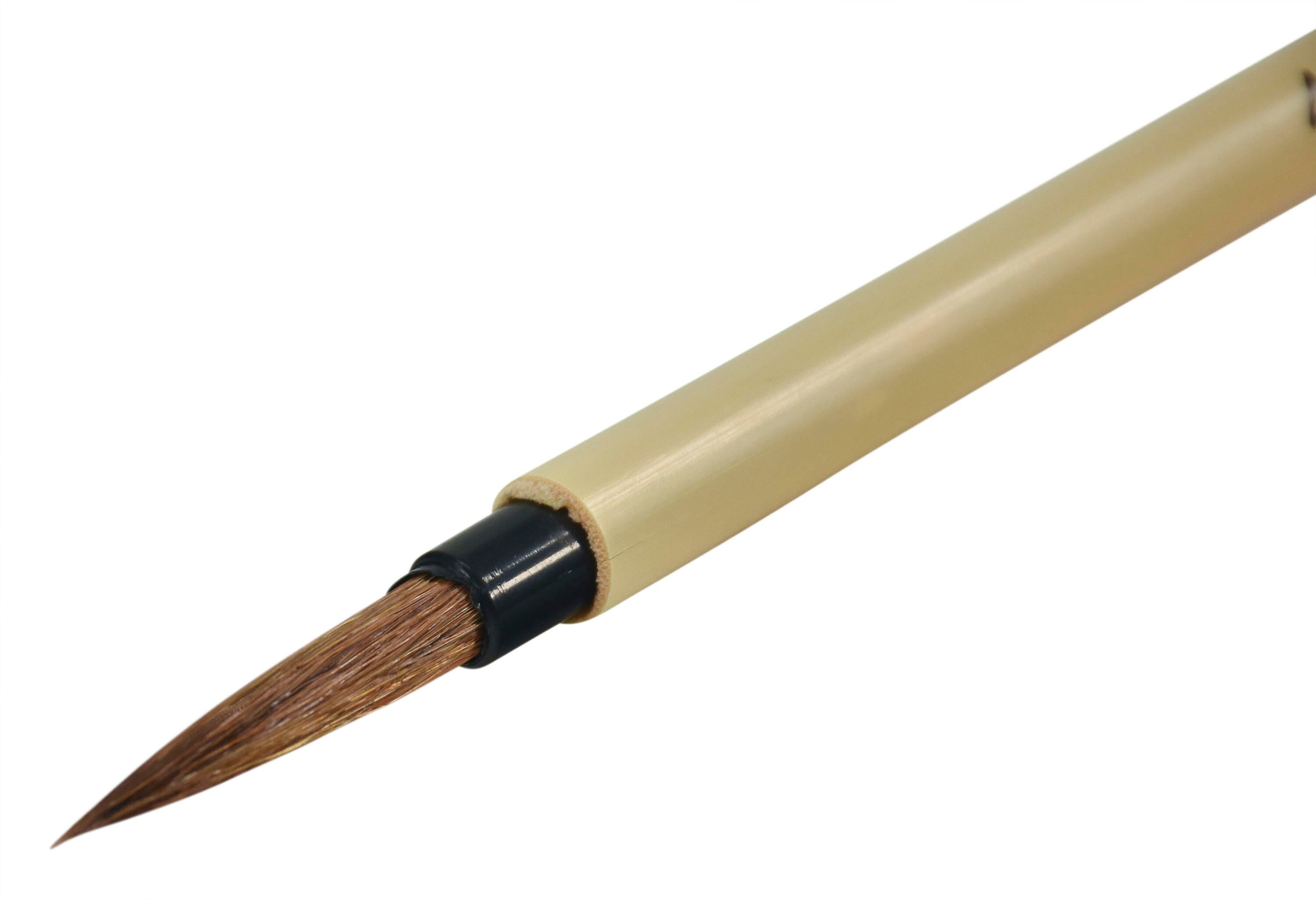 School Specialty Fine Brown Hair Bamboo Handle Watercolor Paint Brush - Size 4
