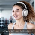 thumbnail image 3 of Srhythm NiceComfort 95 Hybrid Noise Cancelling Headphone Wireless, Over Ear Bluetooth 6.0 Headphones with Transparency Mode, ENC, HD Sound,Space Silver, 3 of 13