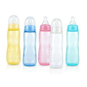 Baby Feeding - Nuby - 8oz Tinted Conventional Bottles (1 Only) Vary Color  1158