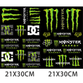 thumbnail image 1 of Racing Motorcycle Monster Energy Sticker Helmet Decal, 1 of 3