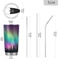 thumbnail image 3 of SKYSONIC Aurora Landscape Pattern 20 oz Stainless Steel Insulated Mug, Double Vacuum Insulated Travel Mug with Lid and Straw, 3 of 7