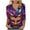 A Multicolor, variant on YUGYXL Fashion Plus Size 3/4 Sleeve Tshirts for Women Mardi Gras Party Mask Graphic Fancy Comfy Clothes Lounge V Neck Soft Tunic Shirts Celebration Lightweight Tees