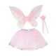 thumbnail image 3 of Conjunto de 3 piezas de falda tutú y varita con alas de hada para niñas, rendimiento cómodo para niños Rosa, 3 of 9