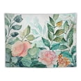 thumbnail image 5 of PRATYUS Girls Floral Tapestry Wall Hanging Aqua Botanical Leaves Tapestry Kids Boys Women Watercolor Pink Green Branches Decor Wall Tapestry Garden Printed Wall Art Bedroom Living Room 50x40inch, 5 of 6