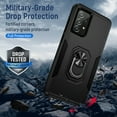 thumbnail image 4 of Galaxy A52 5G Case, 360 degree Rotate Ring Stand Rugged Lightweight Slim Impact-Resistant Full Body Shockproof Protective Bumper Case For Samsung A52 5G,Black, 4 of 8