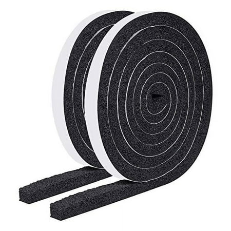 MAGZO Door AC Unit Open-Cell Foam Tape, 1/2 Inch Wide X 1/2 Inch Thick Door Foam Weather Stripping Air Conditioner Foam Insulation, High Resilience Foam Strip Total 13 Feet 6.5ft x 2 Rolls