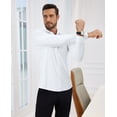 thumbnail image 7 of Youclos Long Sleeve 4-Way Stretch Dress Shirts for Men Button Down Shirt Muscle Fit, 7 of 7
