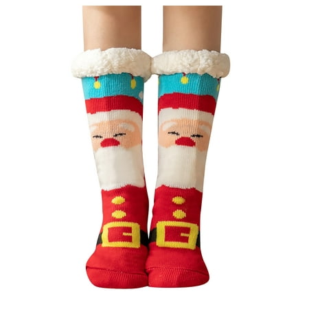 

EHTMSAK Women s Fluffy Soft Thick Slipper Socks Non Slip Warm Cozy Christmas Fuzzy Socks Gold One Size
