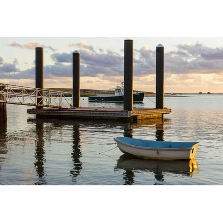 Skiffs Next to the Commercial Fishing Pier in Chatham, Massachusetts. Cape Cod Print Wall Art By Jerry and Marcy (Best Small Fishing Skiff)
