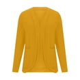 thumbnail image 4 of Womens Knitted Cardigan Front Open Solid Color Sweater Jackets Lightweight Comfy Casual Outwear With Pockets (XL, Yellow), 4 of 6