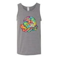 thumbnail image 2 of Wild Bobby Rainbow Painted I've Got The Whole World Dean Russo Design Inspirational/Christian Men Tank Top, Heather Grey, Small, 2 of 6