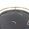 thumbnail image 2 of M Buder Bandeja de Almacenamiento Ovalada para Baño de Lujo Ligero Base Negra Textura Dorada, 2 of 9