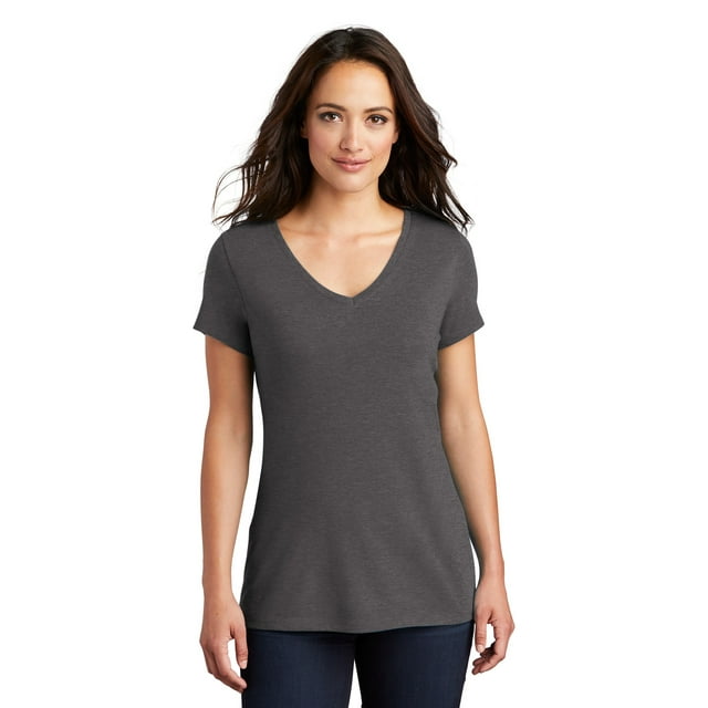 District T-Shirt Parfait à Col en V pour Femmes - DM1350L