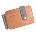 thumbnail image 2 of Cartera minimalista con tarjetero, paquete de s de efectivo , manga delgada, bolsillo para s de visita, funda protectora , marrón, 2 of 8