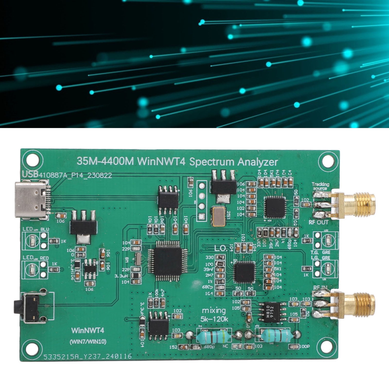 Spectrum Analyzer Board, Simple Spectrum Analyzer RF Source 35MHz ...