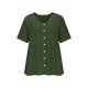 thumbnail image 4 of Craaazy Women's Casual V Neck Blouse, Solid Color Short Sleeve Button Down Shirt, Loose Fit Comfy Breathable Cotton Linen Tops for Daily Wear Gifts, 4 of 6
