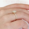 thumbnail image 2 of SOLITAIRE JEWELS 1.25CT Emerald Hidden Halo Moissanite Solitaire Engagement Ring Solid 10K Yellow Gold, 2 of 5