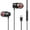 Black, variant on Wired Earbuds Stereo with Volume Control with Foldable Arm Design Noise Isolating In-Ear Headset Travel Ready Kit Black Premium Royal Series Limited Platinum Release Black