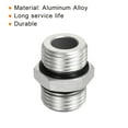 thumbnail image 4 of Unique Bargains G1/2 x G1/2 Raccords Adaptateur de Tuyau Fileté Mâle Raccord de Tuyau Hexagonal Ton Argent, 4 of 5