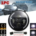 thumbnail image 1 of 1pcs 7" Inch HALO Angel Eyes DRL LED Headlights For Land Rover Defender 90 110, 1 of 8