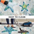 thumbnail image 5 of Teal Starfish Coastal Outdoor Rug for Patio/Deck/Porch, Non-Slip Large Area Rug 5 x 8 Ft, Summer Beach Coral Nautical Ocean Indoor Outdoor Rugs Washable Area Rugs, Camping Rug Carpet Runner, 5 of 8