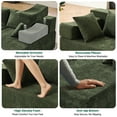 thumbnail image 6 of Behost 105" Modular Sectional Sofa for Living Room, L Shaped Chenille Cloud Couch Sleeper Bed, Green, 6 of 9