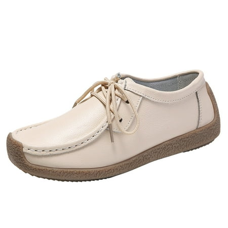 

TAIAOJING Women Shoes Shoes Casual Lace Up Shoes Round Toe Flat Sole Shoes Loafers Shoes Casual Shoes