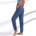 thumbnail image 6 of Women's Stretch Active Travel Pants Ultra Stretch Breathable Quick Drying Wrinkle-Resistant Comfy Fit Pants Blue L, 6 of 6
