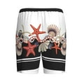 thumbnail image 5 of Fotbe Starfishes Shells Pajama Shorts for Men, Men's Pajama Bottoms, Sleepwear,Short Pajama Pants-, 5 of 9