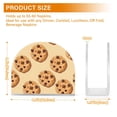 thumbnail image 3 of Chocolate Chip Cookies Small Napkin Holder for Table Clear Napkin Stand Paper Holder Acrylic Organizer Dispenser Napkins for Dinner Kitchen Restaurant Room, 3 of 8
