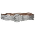 thumbnail image 2 of 2" (50 mm) Genuine Leather Braided Woven Belt, 2 of 3
