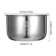 thumbnail image 2 of ETHZZLE Plated Silver Stainless Steel Inner Pot for Rice Cooker Enhances Flavor Preserves Nutrients for Home Use, 2 of 6