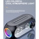 thumbnail image 3 of Altavoz de pantalla de espejo LED Monstrate inalámbrico con reloj de alarma, 3 of 6