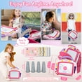 thumbnail image 5 of Magnetic Drawing Board for Toddlers 1-3 Doodle Board for Kids 3 in 1 Light up Musical Educational Learning Alphabet Sounds Toys with 12 Drawing Cards for Girl Boys Birthday Gifts Pink, 5 of 7