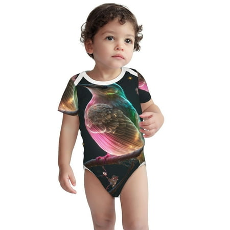 

Kdxio Bird5 Pattern Unisex Baby Cotton Short Sleeve Bodysuits-12 Months