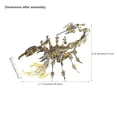thumbnail image 4 of Puzle 3D de metal Konhaof Gold Scorpion para adultos con colores, 4 of 6