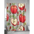 thumbnail image 5 of Apples Shower Curtain, Fruits Modern Art Waterproof Shower Curtain Set with 12 Hooks Lightweight Washable Fabric Shower Curtains for Bathroom 60x72 Inches, 5 of 6