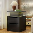 thumbnail image 5 of Bedroom Set - Includes Full Size Bed Frame (Dark Gray), Nightstand with Charging Station, 4-Drawer Dresser & Double Wide 6-Drawer Dresser - Modern Storage Solution for Stylish Home Decor, Black, 5 of 9
