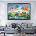 thumbnail image 2 of Punto Cruz Paseo en Globo Aerostático Con Algodón Ecológico 11CT Bordado 75x60cm, 2 of 9