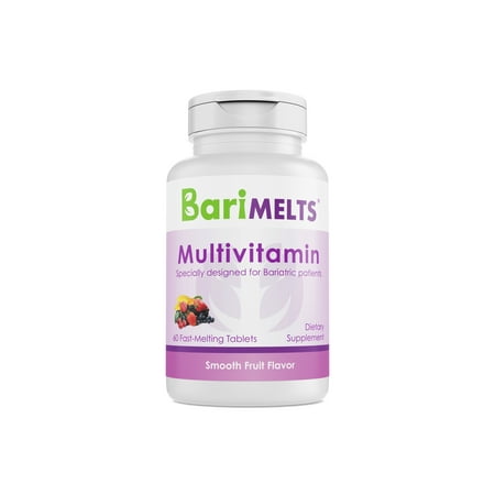 Bariatric Advantage Multivitamins BariMelts Multivitamin, Dissolvable Bariatric Vitamins, Natural Fruit Flavor, 60 Fast Melting Tablets ()