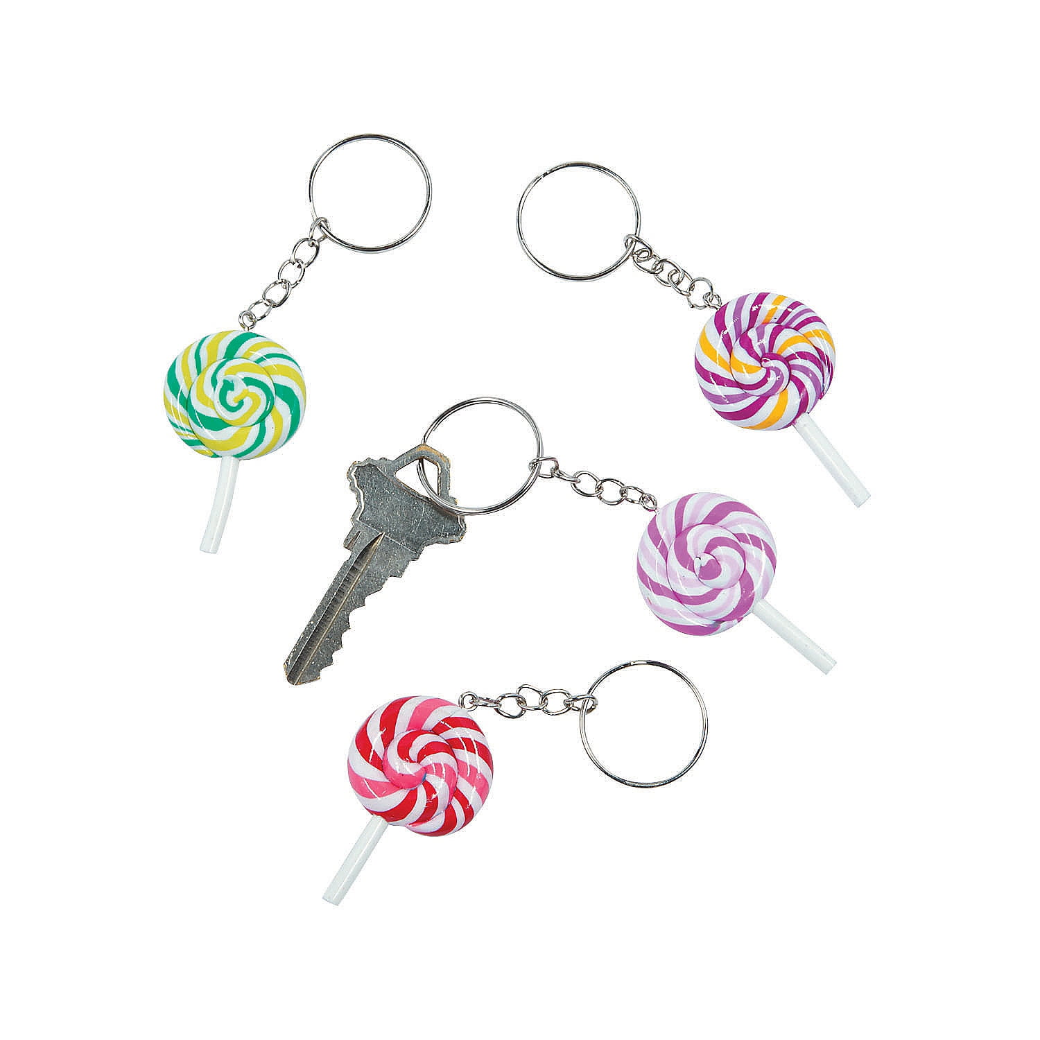 Lollipop Key Chain Party Favors 12 Pieces