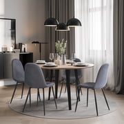 Homy Casa Dining Chairs Set of 4, Modern Upholstered Side Chair for Home Kitchen, Grey