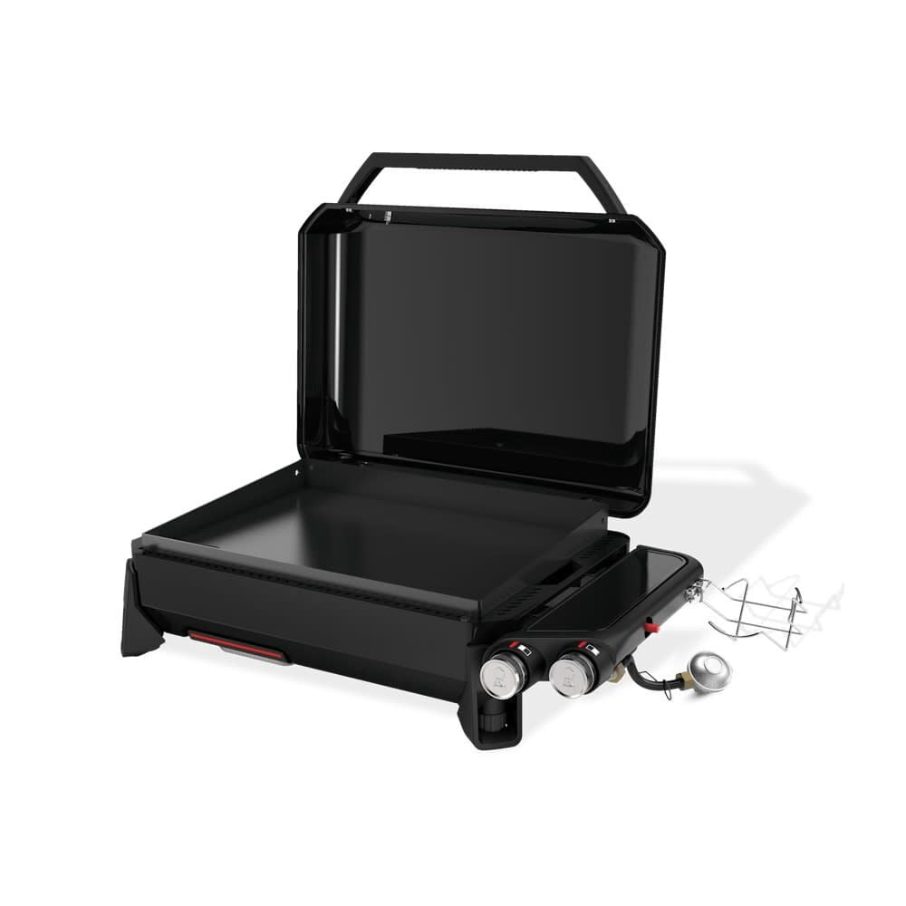 Weber Slate 22 Inch 2 Burners Liquid Propane Tabletop Griddle, Black