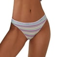 thumbnail image 7 of Rigardu Hot Sale!! 2025 Trendy Panties for Women Soft Low Waisted Underwear Cheeky High Cut Stretch Ladies Briefs Colorful Summer Cotton Striped Briefs French Underwear Underpants Girl Panty D M, 7 of 7