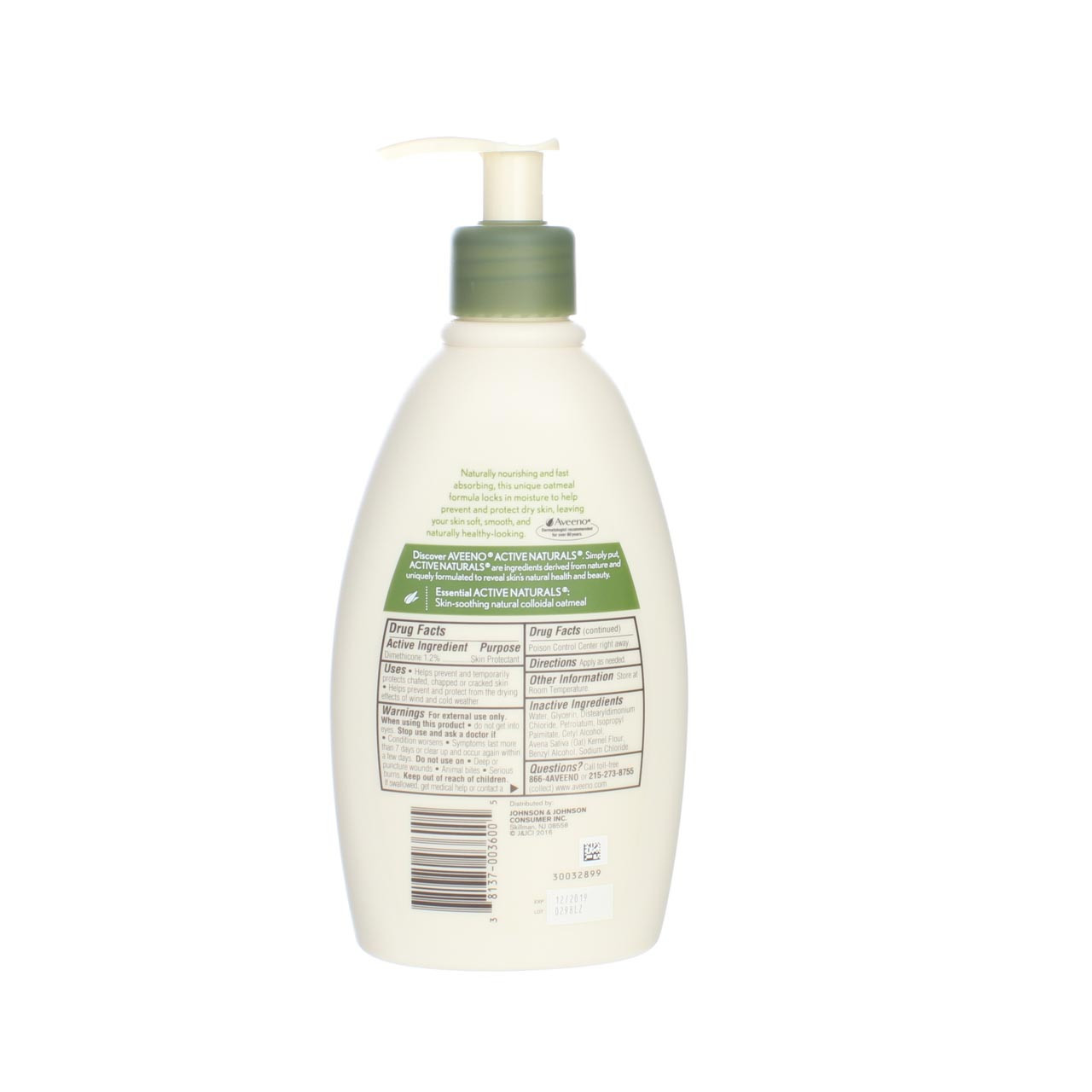 AVEENO Active Naturals Daily Moisturizing Lotion, Fragrance Free 12 oz (Pack of 2) - image 3 of 6