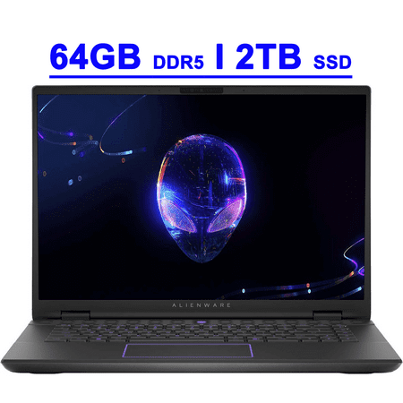 Dell Alienware M16 R2 Premium Gaming AI PC Laptop 16" QHD 240Hz (100%, 3ms) Intel 16-Core Ultra 7 155H 64GB DDR5 2TB SSD GeForce RTX 4070 8GB Graphic Thunderbolt4 FHD IR Camera 2.5GB Ethernet Win11