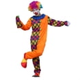 thumbnail image 1 of KAKOWELY Disfraz de payaso de carnaval, disfraz de Halloween para adultos, traje de payaso para hombre, fiesta con sombrero - Talla 5XL (ZC-005), 1 of 4