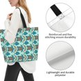 thumbnail image 3 of Bingfone Canvas Tote Bag for Women with Inner Pocket Aesthetic Cute Shopping Tote Bags Reusable Grocery Bags- Turtles And Seahorses, 3 of 8